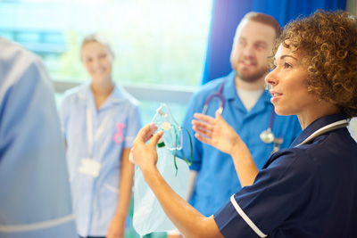 Nurses talking